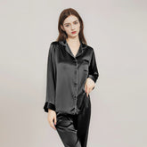Women Silk pyjamas Long Mulberry pure Silk Sleepwear Set