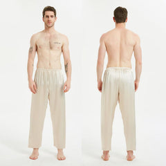 Classic 22 Momme Silk Sleepwear Pants For Men 100% Pure Silk Long Pants Nightwear - avasilk