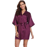 Luxury Comfortable Silk Robe For Women 100% Mulberry Silk Nightwear Bathrobe - avasilk