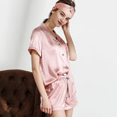 100% Best Affordable Silk Shorts Pajamas Set 22 Momme Silk Sleepwear For Summer - avasilk