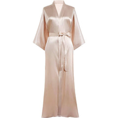 100% Mulberry Silk Kimono Robe Luxury Silk Robe