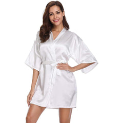 Luxury Comfortable Silk Robe For Women 100% Mulberry Silk Nightwear Bathrobe - avasilk