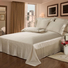 22 Momme SeamlessPure Mulberry Silk Flat Sheet - avasilk