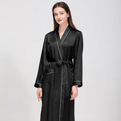 Womens long silk robes hotsell